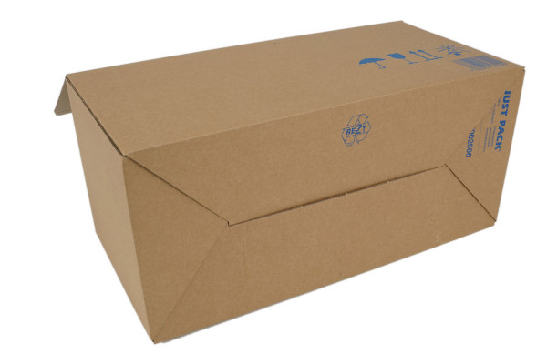 Wellpappe Faltkarton mit Steckboden&Einsteckdeckel, 510x225x240 mm, 2-wellig