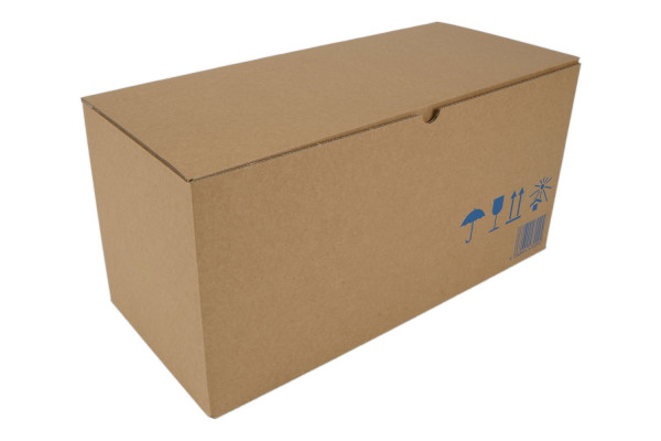 Wellpappe Faltkarton mit Steckboden&Einsteckdeckel, 510x225x240 mm, 2-wellig