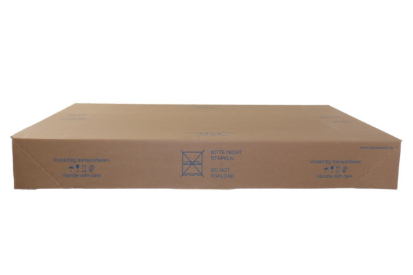 Wellpappe Deckel, selbstaufrichtend mit Vierpunktklebung, 1200x800x150 mm