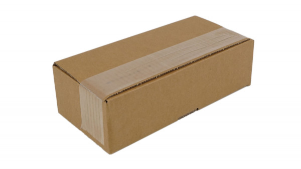 Wellpappe Stanzverpackung, Deckelklappen vollüberlappend, 260x120x70 mm, 1-wellig, 1.30 B