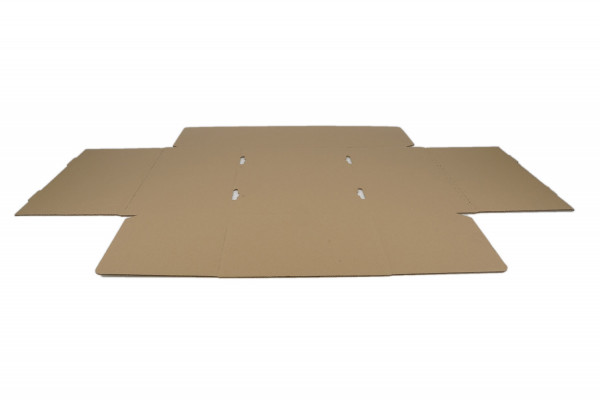 Wellpappe Stanzverpackung Bodenteil, 580x380x308 mm, 2-wellig, 2.30ee, weiß/weiß