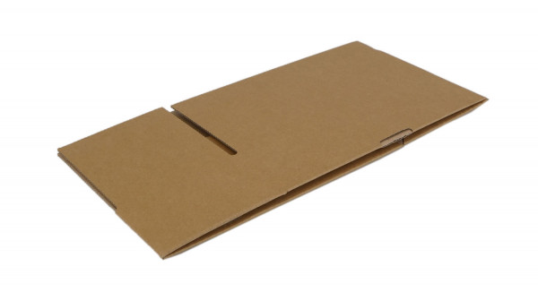 Wellpappe Stanzverpackung, Deckelklappen vollüberlappend, 260x120x70 mm, 1-wellig, 1.30 B