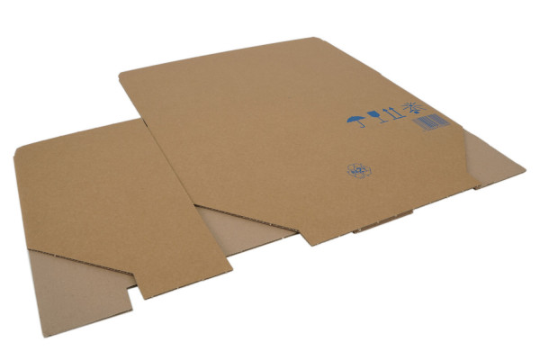Wellpappe Faltkarton mit Steckboden&Einsteckdeckel, 510x225x240 mm, 2-wellig