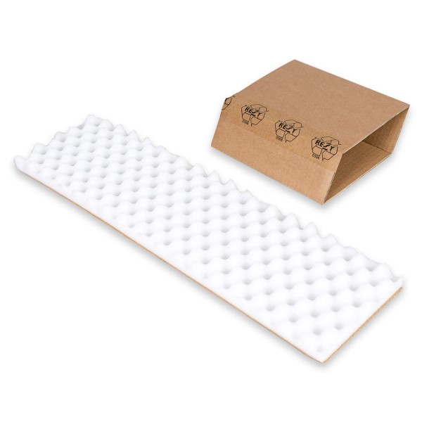 Wellpappe Schiebeschachtel mit Noppenschaum, 295x130x53/25 mm