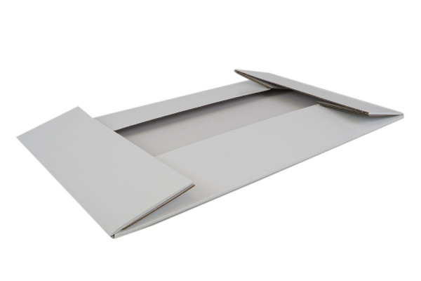 Wellpappe Stülpdeckelkarton Deckel, 770x460x150 mm, 2-wellig, 2.50eb kaschiert mit GD2 weiß