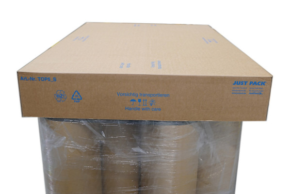 Wellpappe Deckel, selbstaufrichtend mit Vierpunktklebung, 1200x800x150 mm