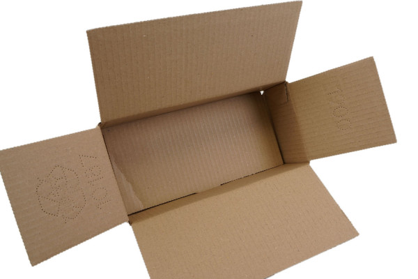 Wellpappe Stanzverpackung, Deckelklappen vollüberlappend, 260x120x70 mm, 1-wellig, 1.30 B