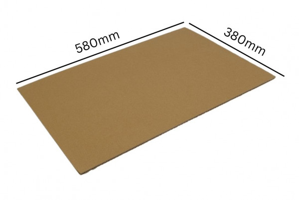 Wellpappe Zuschnitt, 380x580 mm, 2-wellig, 2.30bc