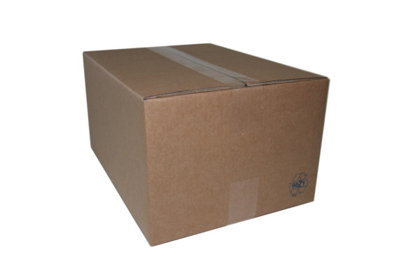 Wellpappe Faltkarton, Klappen um 2 mm gekürzt, 386x286x200 mm, 2-wellig, 2.50 BC