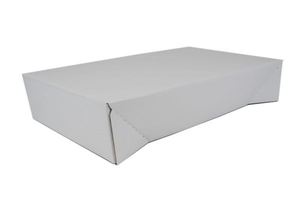 Wellpappe Stülpdeckelkarton Deckel, 770x460x150 mm, 2-wellig, 2.50eb kaschiert mit GD2 weiß