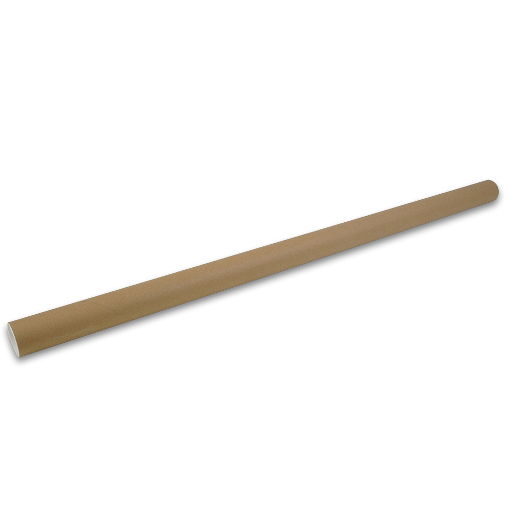 Versandhülse Mit Deckel – 610 Mm Rund, A1, 2 Mm Pappe, Braun, Von Packster
